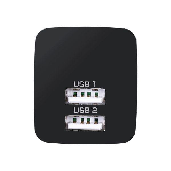 ACA-IP44BKX5 直送 代引不可 5個セット サンワサプライ USB充電器 2ポート・合計2．4A・ブラック ACAIP44BKX5_3