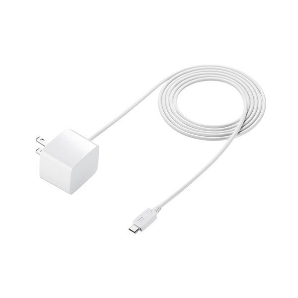 ACA-IP45WX5 直送 代引不可 5個セット サンワサプライ microUSBケーブル一体型AC充電器 2．1A・ホワイト ACAIP45WX5