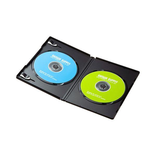 DVD-TN2-30BKNX5 直送 代引不可 5個セット 30枚×5 サンワサプライ DVDトールケース 2枚収納・30枚セット・ブラック DVDT
