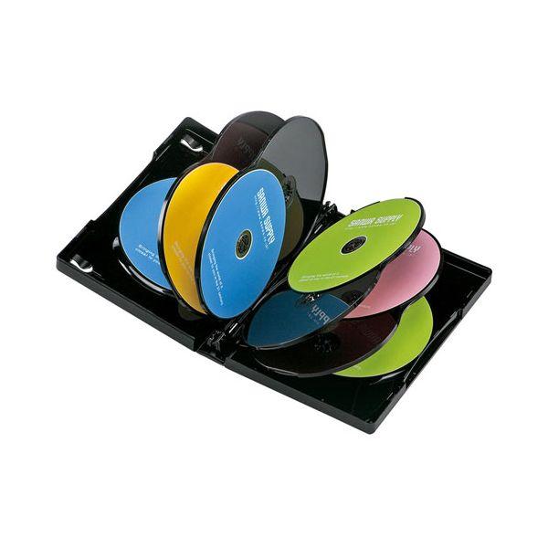 DVD-TW10-03BKNX5 直送 代引不可 5個セット 3枚×5 サンワサプライ DVDトールケース 10枚収納・3枚セット・ブラック DVDT