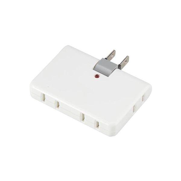 【個数：1個】Y02CK400WHX10 直送 代引不可 10個セット YAZAWA 雷ガード付4個口コーナータップ 7,590円