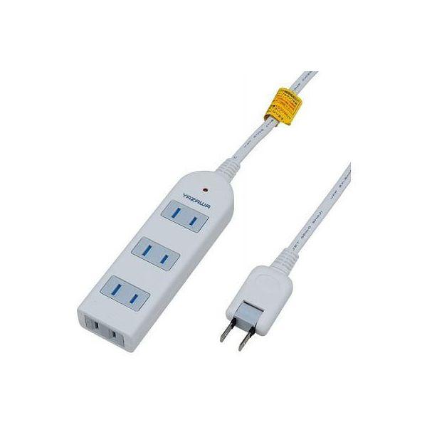 【個数：1個】Y02KS401WHX5 直送 代引不可 5個セット YAZAWA 雷ガード付延長コード・タップ4個口