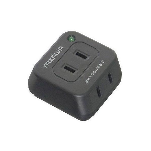 【個数：1個】Y02THK300BKX10 直送 代引不可 10個セット YAZAWA 強力雷ガード付トリプルタップ