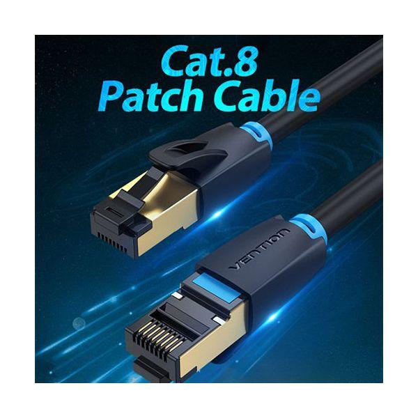 【個数：1個】IK-8955X5 直送 代引不可 5個セット VENTION Cat．8 SSTP LANケーブル 5m Black IK8955X5_1