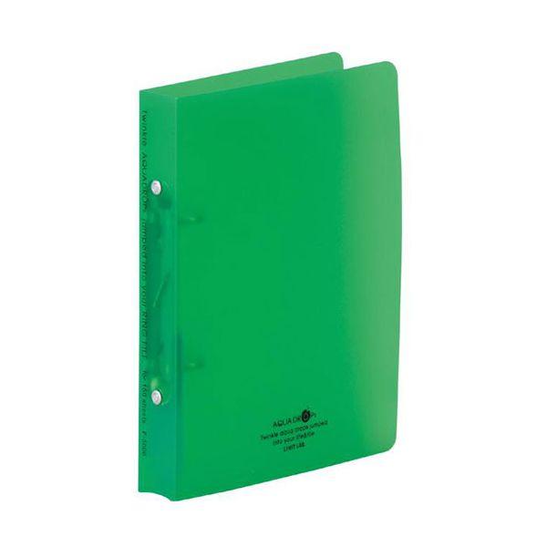 F-5006-6-YGX10 直送 代引不可 10個セット LIHIT LAB． リングファイル ツイストリング 2穴 黄緑 F50066YGX10