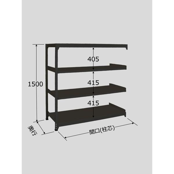 【個人宅配送不可】サカエ SAKAE RLK-9744R 直送 代引不可 ラークラック ブラック／150kg／高さ1500／連結 RLK9744R