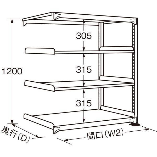 【個人宅配送不可】サカエ SAKAE RLS-8324R 直送 代引不可 ラークラック ホワイト／150kg／高さ1200／連結 RLS8324R_1