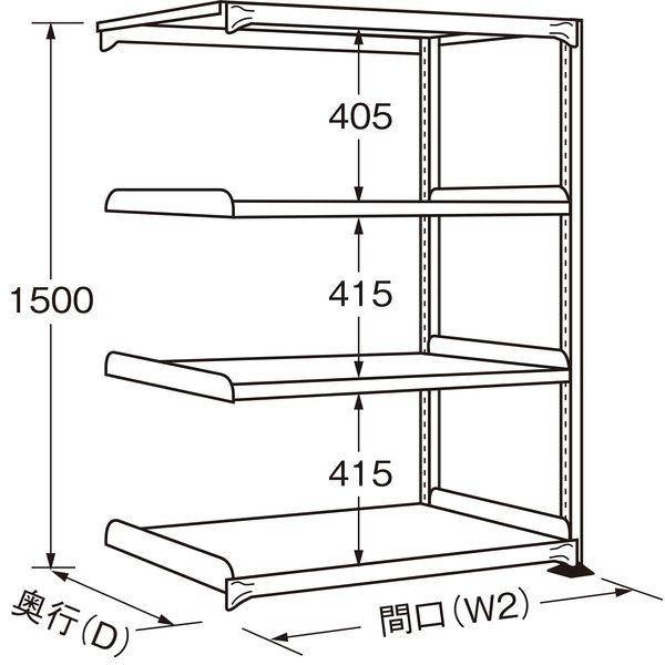 【個人宅配送不可】サカエ SAKAE RLS-9714R 直送 代引不可 ラークラック ホワイト／150kg／高さ1500／連結 RLS9714R_1