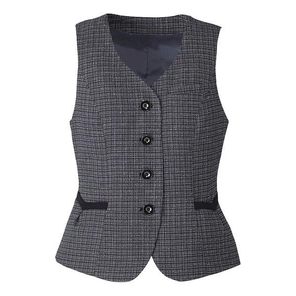 【個数：1個】4548127103175 直送 代引不可 カーシーカシマ ベスト 15号 EAV684 ブラックチェック