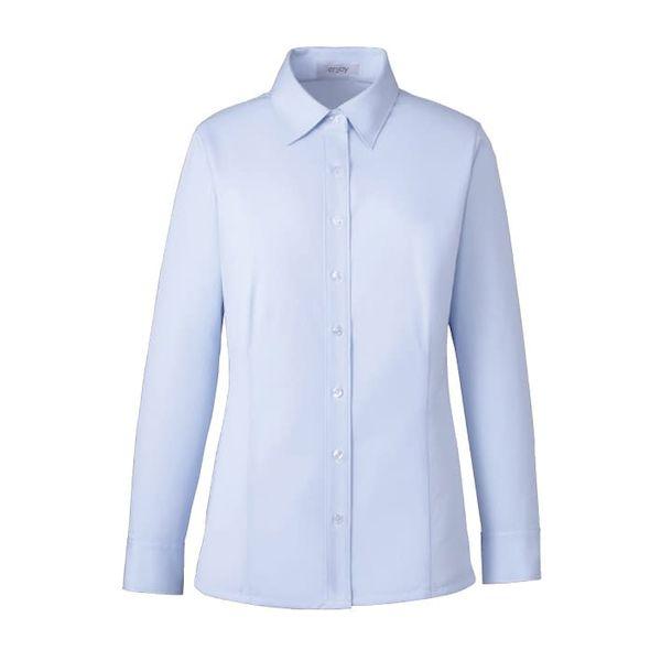 【個数：1個】4548127104301 直送 代引不可 カーシーカシマ 長袖シャツブラウス 11号 EWB690 ブルー