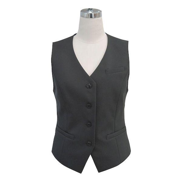 【個数：1個】4549814075256 直送 代引不可 ヤギコーポレーション 事務服ベスト 13 U5030 チャコールグレー 6,408円