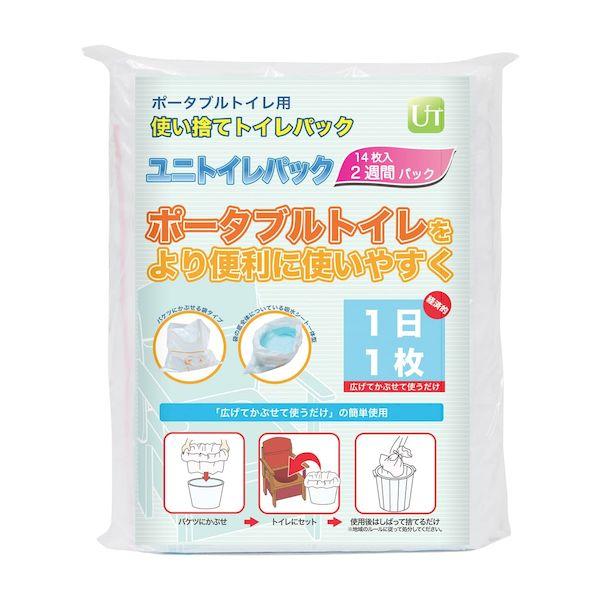 4562192570731 【8個入】 直送 代引不可 ユニトレンド ユニトイレパック 大容量吸水タイプ UK002 2シュウカン 14入