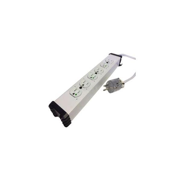 光城精工 医療施設用配線器具／電源タップ6個口 MKI-6WH シロ 直送 代引不可 個数：1個 4573430050748