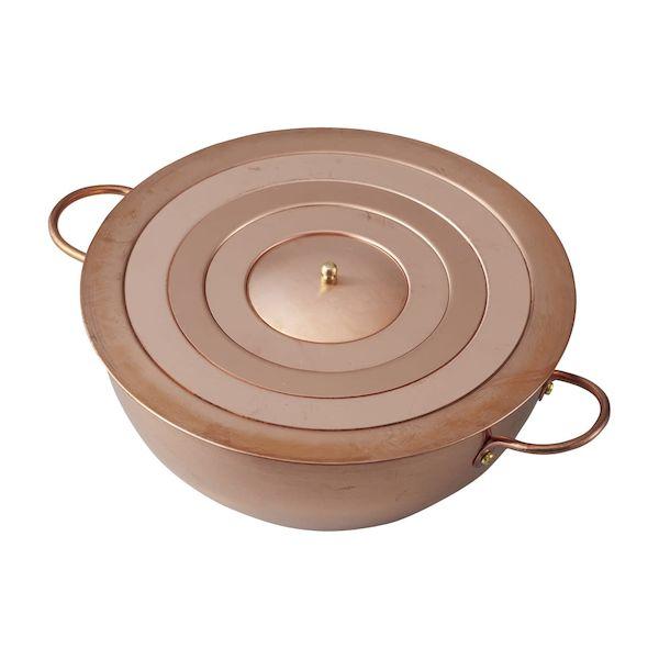 【個数：1個】0450018(18CM) 直送 代引不可 野中理化器製作所 重湯煎器 銅製 0450018 18CM