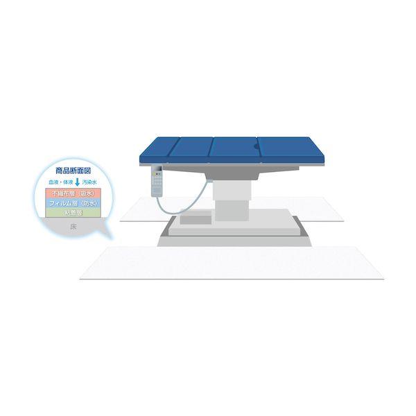 【個数：1個】4523992183217 直送 代引不可 日昭産業 NS粘着吸水シート 18321 100CMX50M 1カン