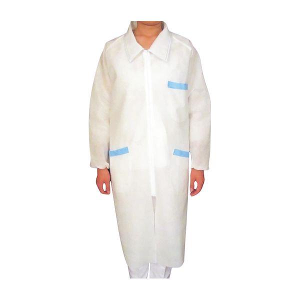 【個数：1個】4589835001568 直送 代引不可 日本マイクロ 不織布白衣 ポケット付 9040 XXL 50入