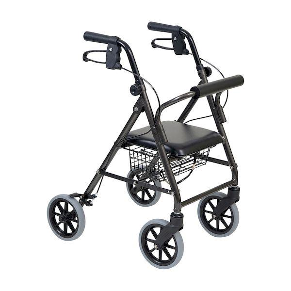 【個数：1個】4958995870718 直送 代引不可 竹虎 歩行車 ハッピーミニトール 117071 ダークグレーメタリック