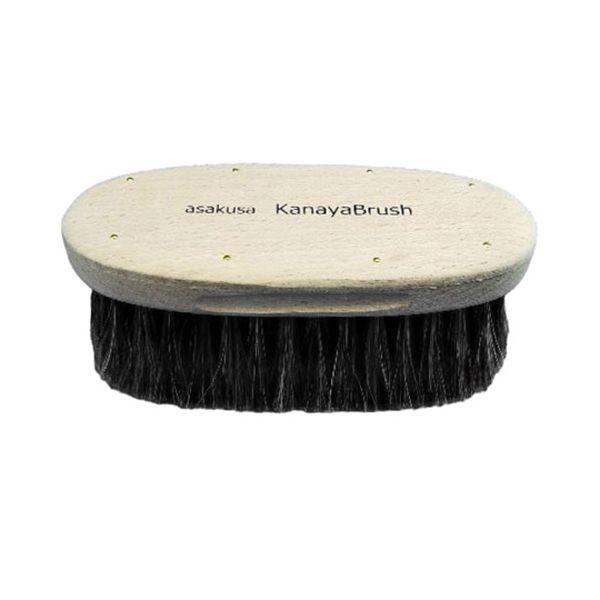 【個数：1個】KANAYABRUSH12339 直送 代引不可 カナヤブラシ産業 手植え靴ブラシ 馬尾毛ゴマ