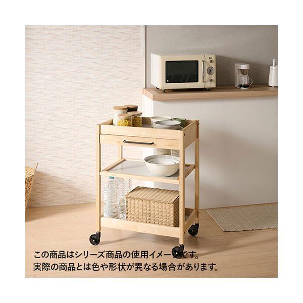【個数：1個】TORE3HNA 直送 代引不可 弘益 TORE−3H NA トーレ ワゴン 引き出し付 ナチュラル_1