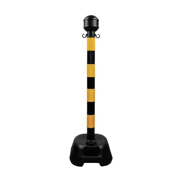 緑十字 142008 チェーンスタンド ボーダースタンド 黒／黄反射 プリズム型 BD−PTR 1122×330mm