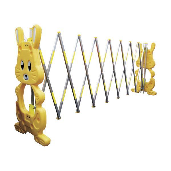 【個数：1個】ＡＮＺＥＮ RG-2 直送 代引不可 現場用簡易アルミゲート ラビットゲート黄 反射付 4M RG2