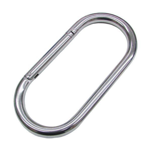 水本 A-3088 ステンレス メガカラビナ 環なし 線径16mm 長さ197mm A3088