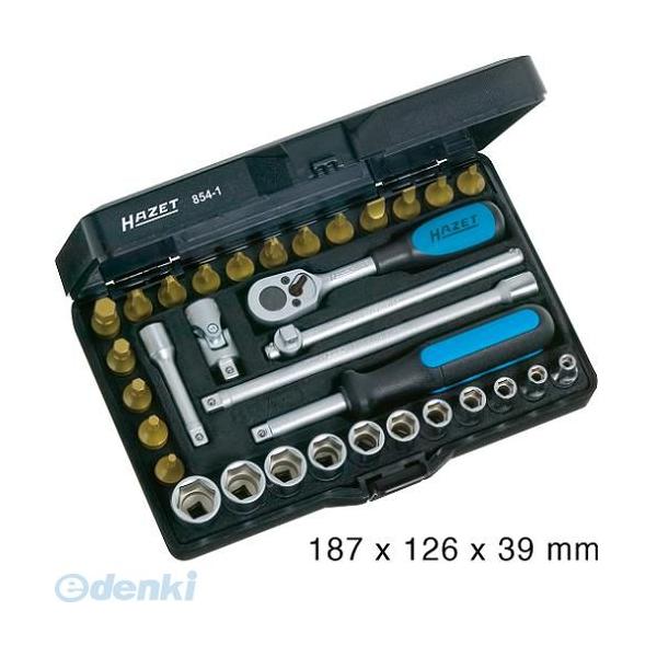 【納期-通常7日以内に発送（在庫切れ時-約2ヶ月）】ハゼット HAZET 854-1 ラチェットセット１／４ 8541