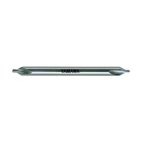 ヤマワ C-CD-SL-150-4X60X10 ロングシャンク弱ねじれ溝A形60° 超硬センタ穴ドリル C−CD−SL L150 4X60°X10 C