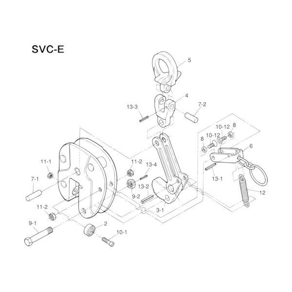 スーパー SVT1E 立吊クランプ SVC−E 用カムセット