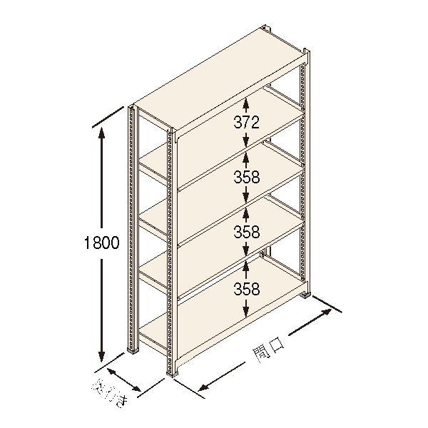【個人宅配送不可】扶桑金属工業 GSN-J1815B5R 直送 代引不可 中量ラック Jタイプ500KG アイボリー色 GSNJ1815B5R
