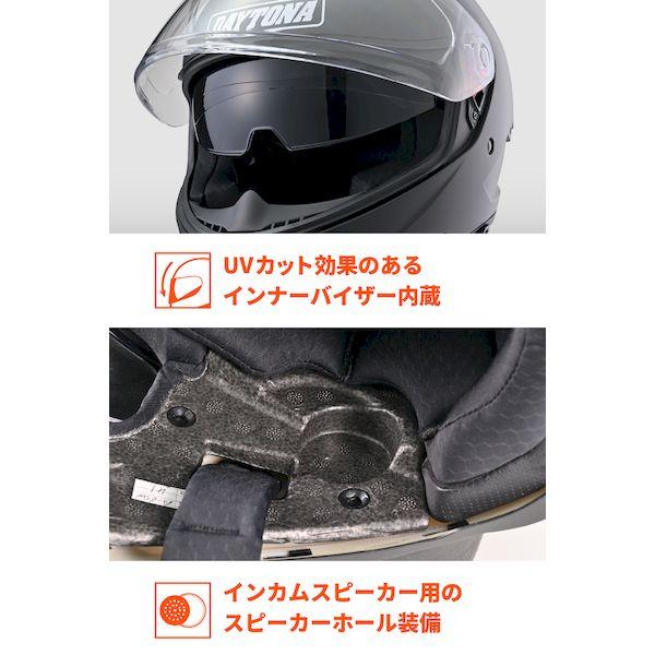 デイトナ DAYTONA 46437 バイク用 ヘルメット フルフェイス SG規格 ABS＋PC ピンロックシート付属 インナーバイザー ／ スピーカ_5