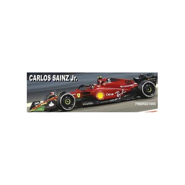 京商 4548565429509 PBBR221855 ミニチャンプス 1／18 フェラーリ F1−75 カルロス・サインツ Jr． バーレーンGP