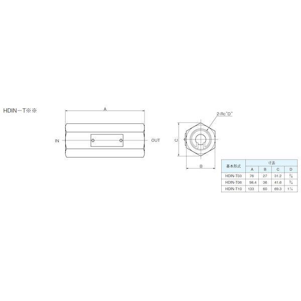 ダイキン HDIN-T03-0 直送 代引不可・他メーカー同梱不可 インラインチェック弁 HDINT030_1