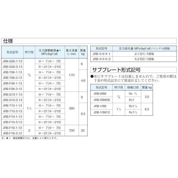 ダイキン JRB-T06-1-13 直送 代引不可・他メーカー同梱不可 パイロット作動形リリーフ弁 JRBT06113_3