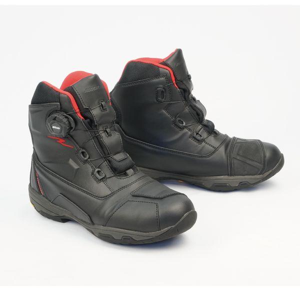 ラフアンドロード RR6302BK/RD260 バイク シューズ デュアルテックスラフライディングシューズ ブラック／レッド 26cm