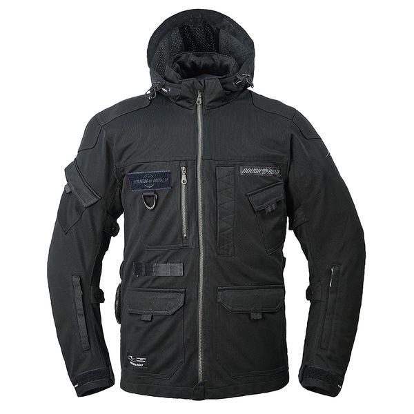 ラフアンドロード RR7349BK2 バイク ジャケット マウンテンメッシュパーカー ブラック Mサイズ