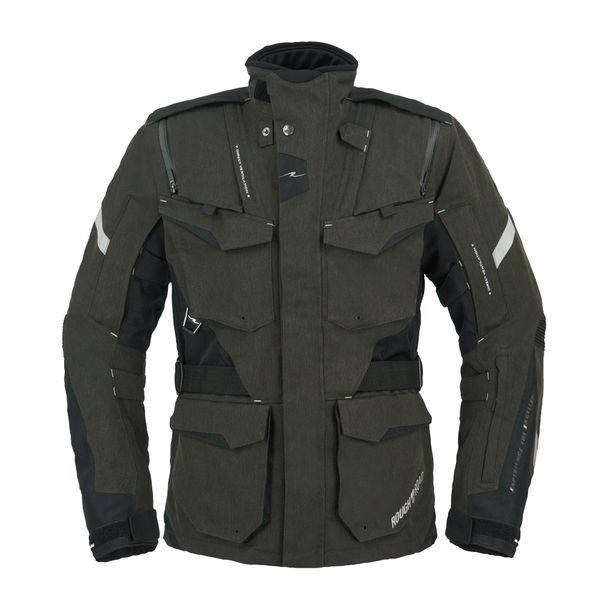 ラフアンドロード RR7107HB-DOB3 バイク用 デュアルテックスアドベンチャーオールシーズンジャケット BL ヘリンボーンダークオリーブ RR