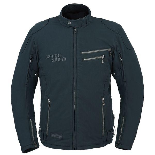 ラフアンドロード RR7253BK3 エアスルーソフトシェルストレッチライディングZIPジャケットEM ブラック L