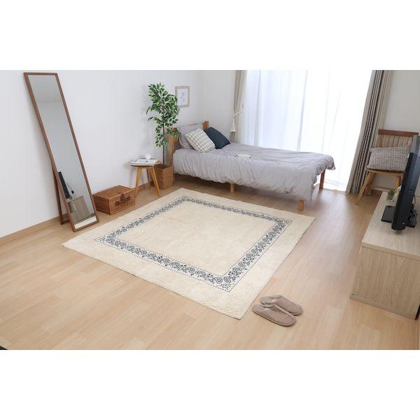 【個数：3個】不二貿易 4953980076472 【3個入】 直送 代引不可 コットンラグ BANDANA 185×185cm WH＊NV