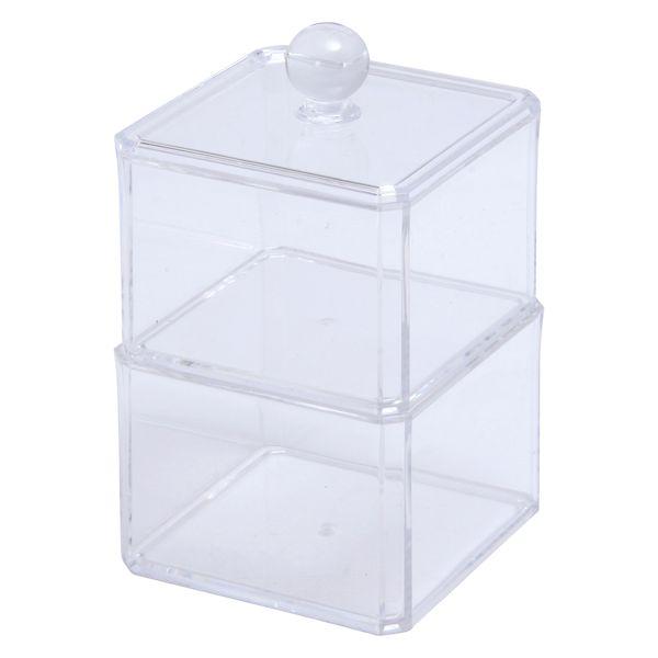【個数：6個】不二貿易 4953980143785 【6個入】 直送 代引不可 PSコスメ収納 蓋つき小物入れ2段