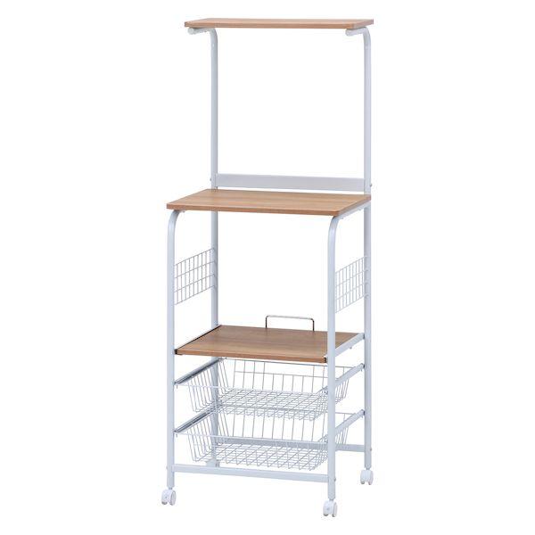 【個数：1個】不二貿易 4953980146915 直送 代引不可 レンジワゴン FBC−03−1 WH／NA