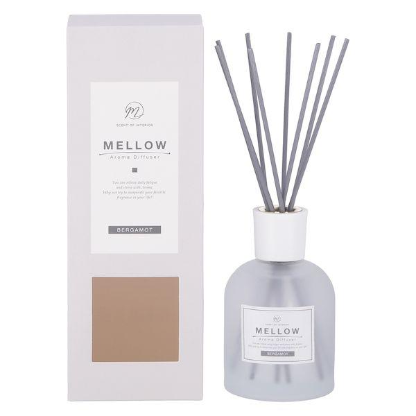 【個数：4個】不二貿易 4953980280725 【4個入】 直送 代引不可 Mellow メロウ ディフューザー Bergamot 200ml