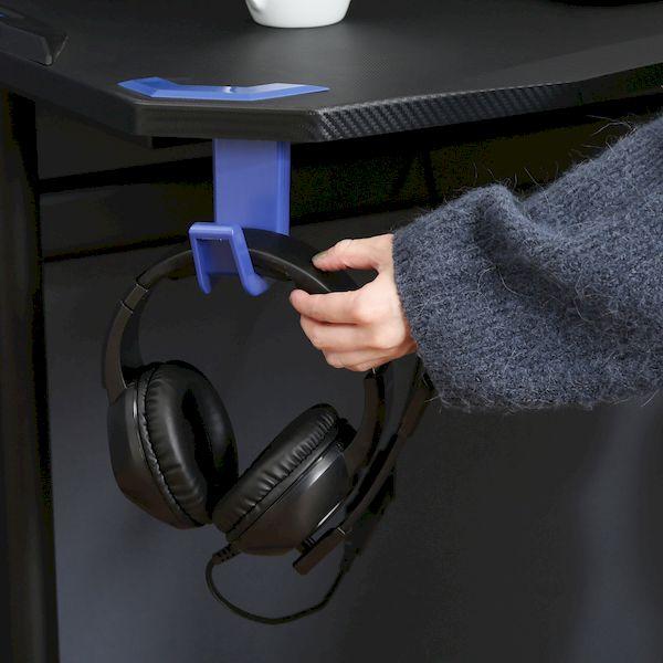 【個数：1個】不二貿易 4953980381316 直送 代引不可 GAMING DESK XeNO ゼノ イージー01 BLUE_4