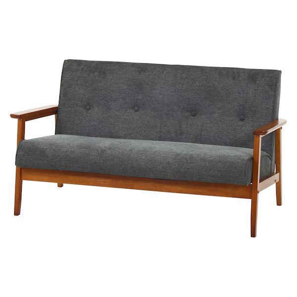 【個数：1個】不二貿易 4953980737632 直送 代引不可 厚手ファブリックソファ ミート 2P GY