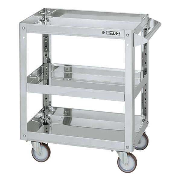 中軽量キャスターラックGSR型 ウレタン車・4輪自在 W1200×D600×H2000mm 5段 GSR-1345GUJ (64-9492-68) 中軽量キャスターラックＧＳＲ型（ウレタン車・４輪自在） GSR-1545WUJ