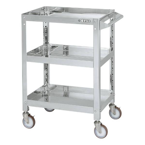 サカエ SCR-8T 直送 代引不可・他メーカー同梱不可 車上渡し 樹脂台車 取手 SCR8T ポイント10倍