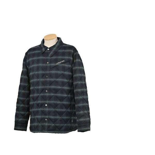 J-AMBLE UNJ-119/BK/GR/M urbanism (アーバニズム) バイク用 キルティングシャツジャケット ブラック/グリーン M U