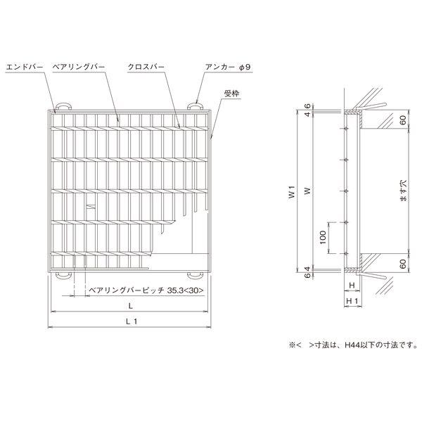 【個人宅配送不可】ニムラ PGM 44-88(T-2) 直送 代引不可 鋼板製グレーチング 桝用ますぶた プレーンタイプ 普通目 PGM 一般型 溝幅_1