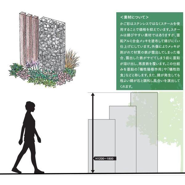 【個人宅配送不可】エスペランド ES-GABIW-H1500M 直送 かご彩 ガビオン じゃかご かごウォール／600x1500 1台_3
