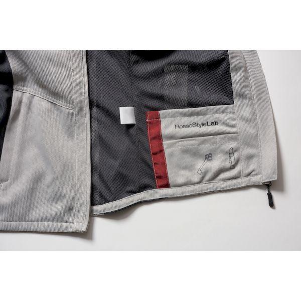 J-AMBLE ROJ121/BK/M+ RossoStyleLab ライダースメッシュジャケット ブラック M＋サイズ ROJ121 ROJ121B_4